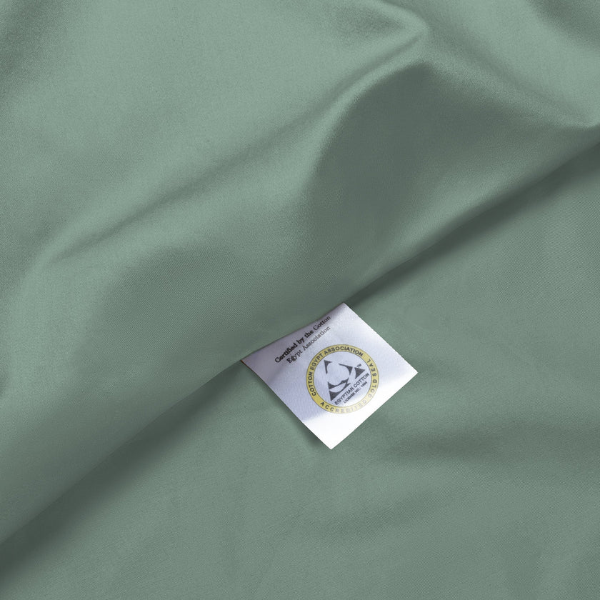 Kinder Bettwäsche Set Ägyptische Baumwolle Satin 400TC Sage Green - Petit Hôtel