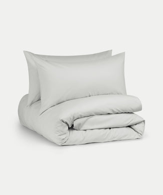 Bettwäsche Set 400TC Perkal Ägyptische Baumwolle | Silbergrau Bettwäsche Set 400TC Perkal Ägyptische Baumwolle | Silbergrau