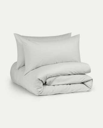 Bettwäsche Set 400TC Perkal Ägyptische Baumwolle | Silbergrau Bettwäsche Set 400TC Perkal Ägyptische Baumwolle | Silbergrau