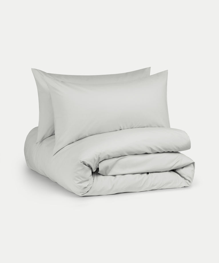 Bettwäsche Set 400TC Perkal Ägyptische Baumwolle | Silbergrau
