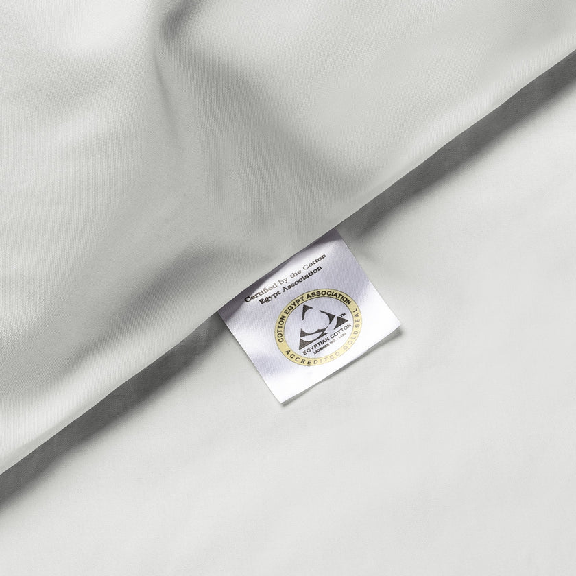 2er-Set Kissenbezüge Ägyptische Baumwolle Perkal 400 TC | Silbergrau