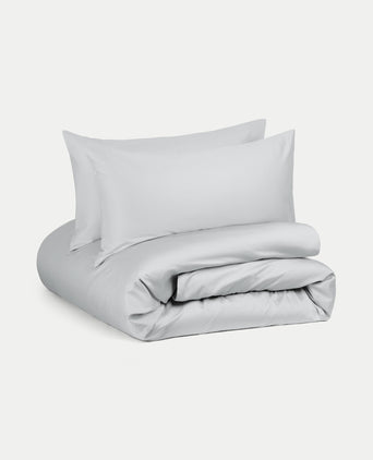 Bettwäsche Set Ägyptische Baumwolle 400TC Satin | Silbergrau Bettwäsche Set Ägyptische Baumwolle 400TC Satin | Silbergrau