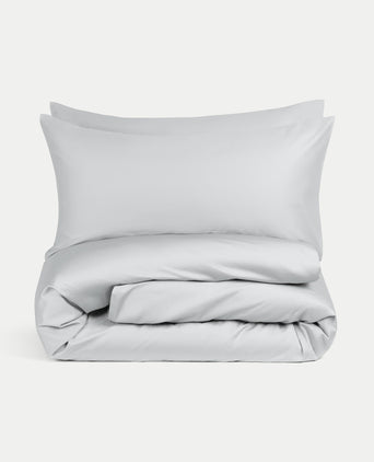 Bettwäsche Set Ägyptische Baumwolle 400TC Satin | Silbergrau Bettwäsche Set Ägyptische Baumwolle 400TC Satin | Silbergrau