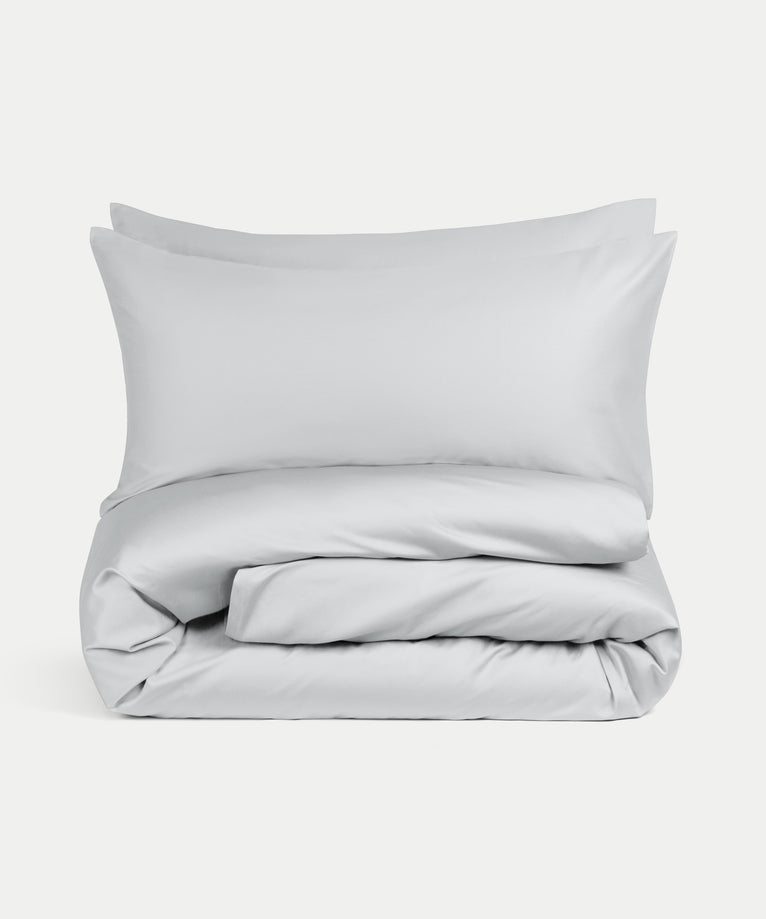 Bettwäsche Set Ägyptische Baumwolle 400TC Satin | Silbergrau