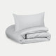 Kinderbettbezug ägyptische Baumwolle Perkal 400TC Silver Grey - Petit Hôtel