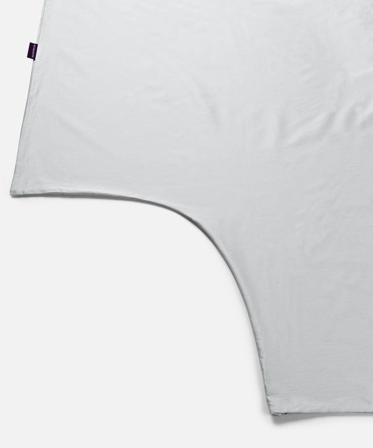 Bettbezug-Set ägyptische Baumwolle Satin 400TC | Silbergrau