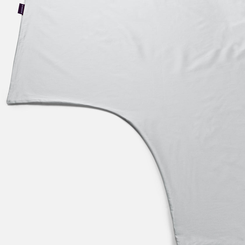 Bettbezug-Set ägyptische Baumwolle Satin 400TC | Silbergrau