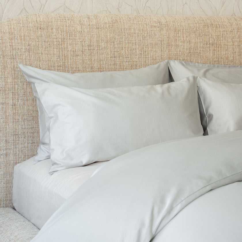 Bettwäsche Set Ägyptische Baumwolle 400TC Satin | Silbergrau