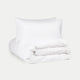 Egyptian Cotton Percale 400TC Duvet Cover Set | White