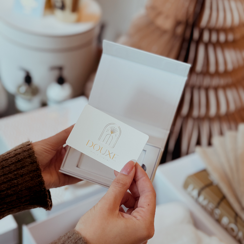 Geschenkkarte in Geschenkbox