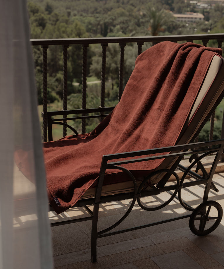 Handdoek zero-twist katoen 100x150 cm | Chestnut