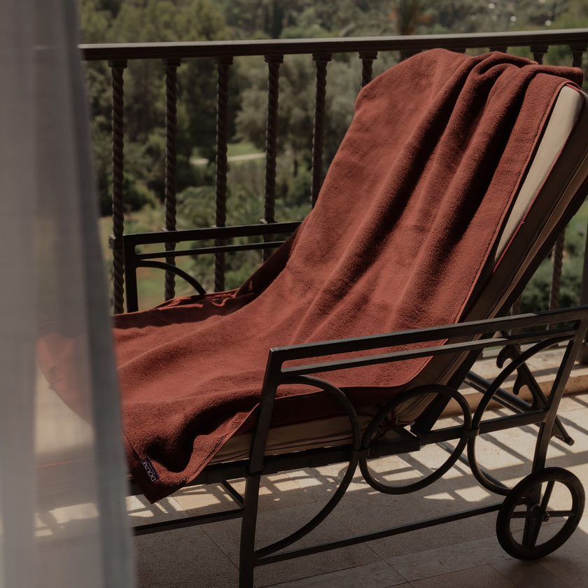 Handdoek zero-twist katoen 100x150 cm | Chestnut