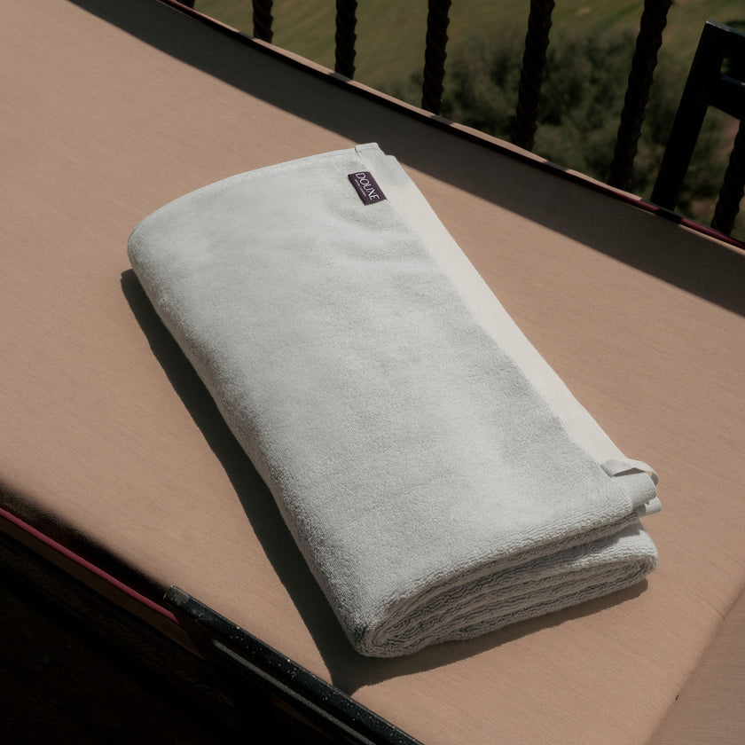 Handdoek zero-twist katoen 100x180 cm | Zilvergrijs