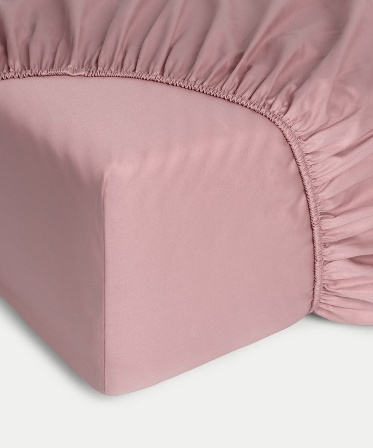 Kinder Spannbettlaken Ägyptische Baumwolle Satin 400TC Blush Pink - Petit Hôtel
