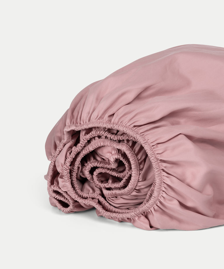 Spannbettlaken ägyptische Baumwolle Satin 400TC | Blush Pink
