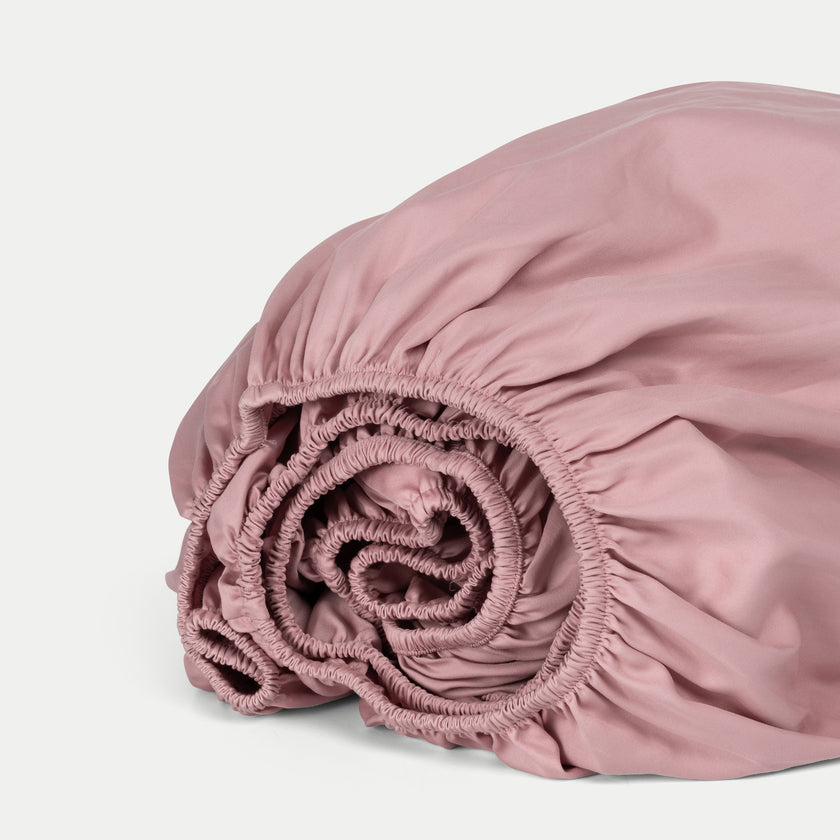 Spannbettlaken ägyptische Baumwolle Satin 400TC | Blush Pink