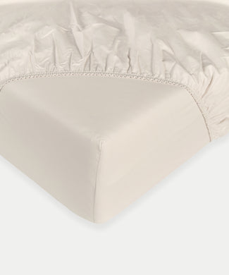Spannbettlaken ägyptische Baumwolle Perkal 400TC | Chalk White Spannbettlaken ägyptische Baumwolle Perkal 400TC | Chalk White