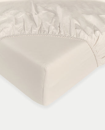 Spannbettlaken Ägyptische Baumwolle Perkal 400TC | Chalk White Spannbettlaken Ägyptische Baumwolle Perkal 400TC | Chalk White