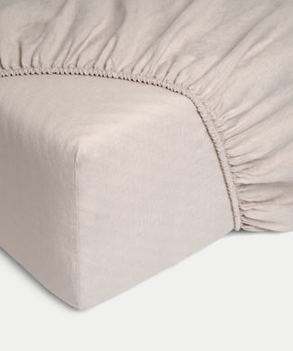 Spannbettlaken 100% Gewaschenes Leinen | Oat Spannbettlaken 100% Gewaschenes Leinen | Oat