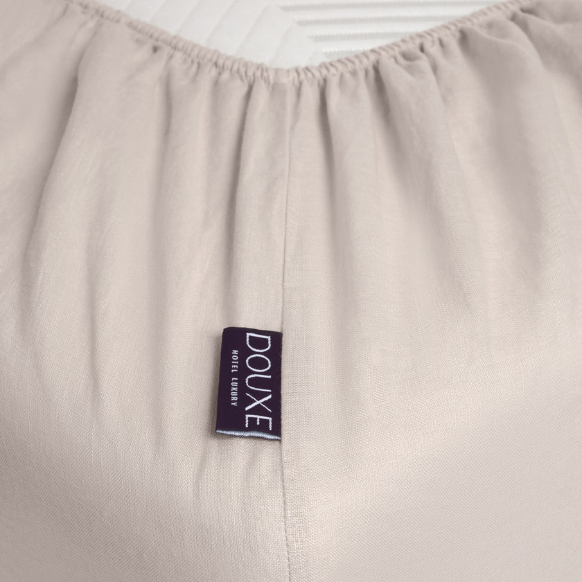 Bettwäsche Set & Spannbettlaken Gewaschenem Leinen | Oat