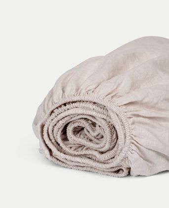 Bettwäsche Set & Spannbettlaken Gewaschenem Leinen | Oat Bettwäsche Set & Spannbettlaken Gewaschenem Leinen | Oat