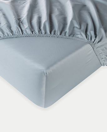 Spannbettlaken ägyptische Baumwolle Satin 400TC | Misty Blue Spannbettlaken ägyptische Baumwolle Satin 400TC | Misty Blue