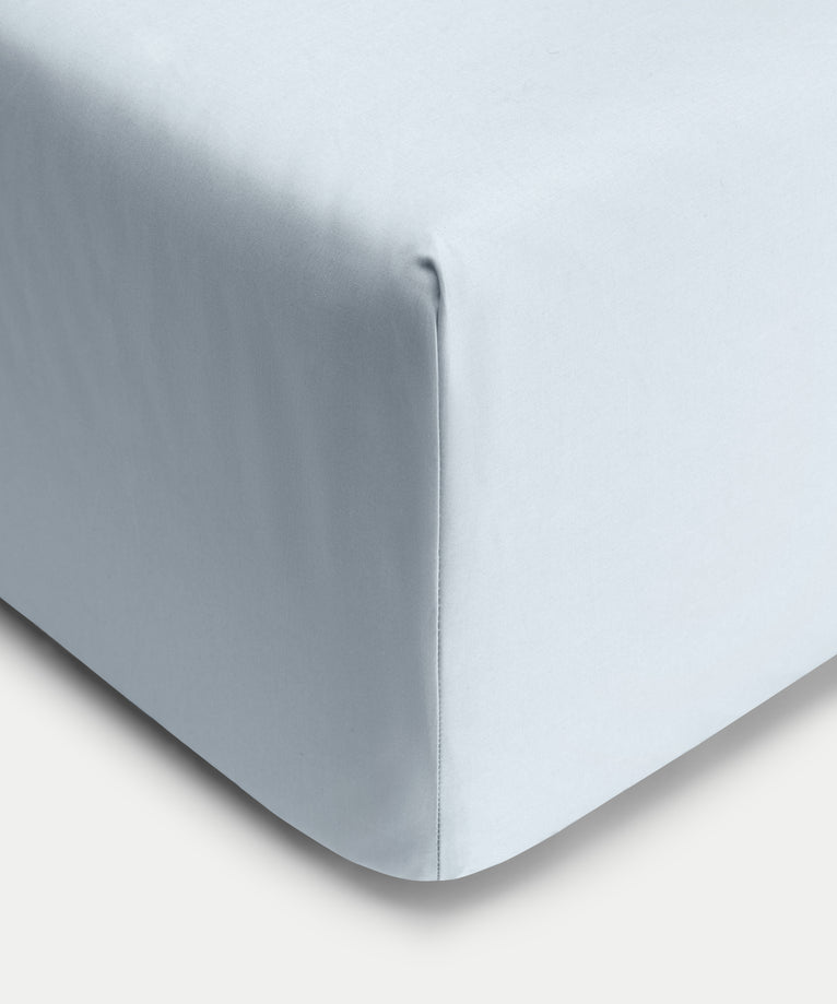 Spannbettlaken Ägyptische Baumwolle Perkal 400TC | Pastellblau
