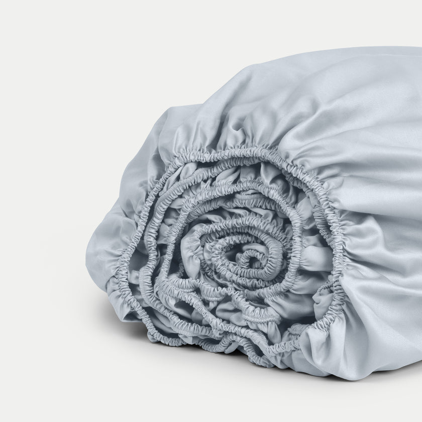 Spannbettlaken Ägyptische Baumwolle Satin 400TC | Pastellblau