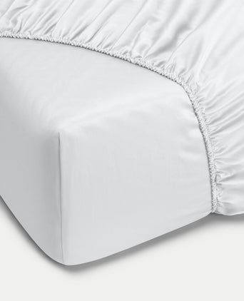 Spannbettlaken ägyptische Baumwolle Satin 400TC | Silbergrau Spannbettlaken ägyptische Baumwolle Satin 400TC | Silbergrau
