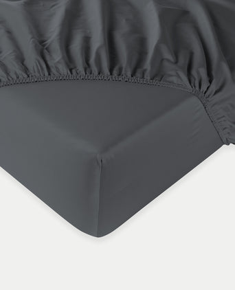 Spannbettlaken Ägyptische Baumwolle Satin 400TC | Stormy Grey Spannbettlaken Ägyptische Baumwolle Satin 400TC | Stormy Grey