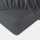 Spannbettlaken Ägyptische Baumwolle Satin 400TC | Stormy Grey