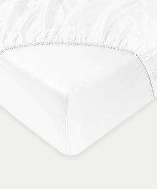 Spannbettlaken ägyptische Baumwolle Satin 400TC | Weiß Spannbettlaken ägyptische Baumwolle Satin 400TC | Weiß