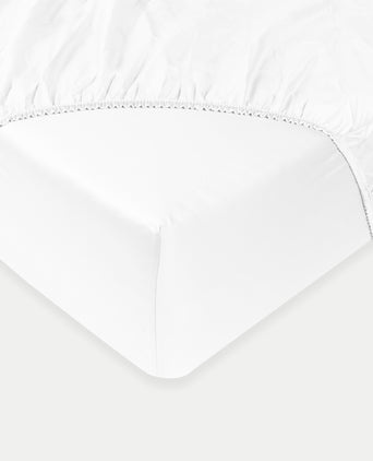 Spannbettlaken Ägyptische Baumwolle Satin 400TC | Weiß Spannbettlaken Ägyptische Baumwolle Satin 400TC | Weiß