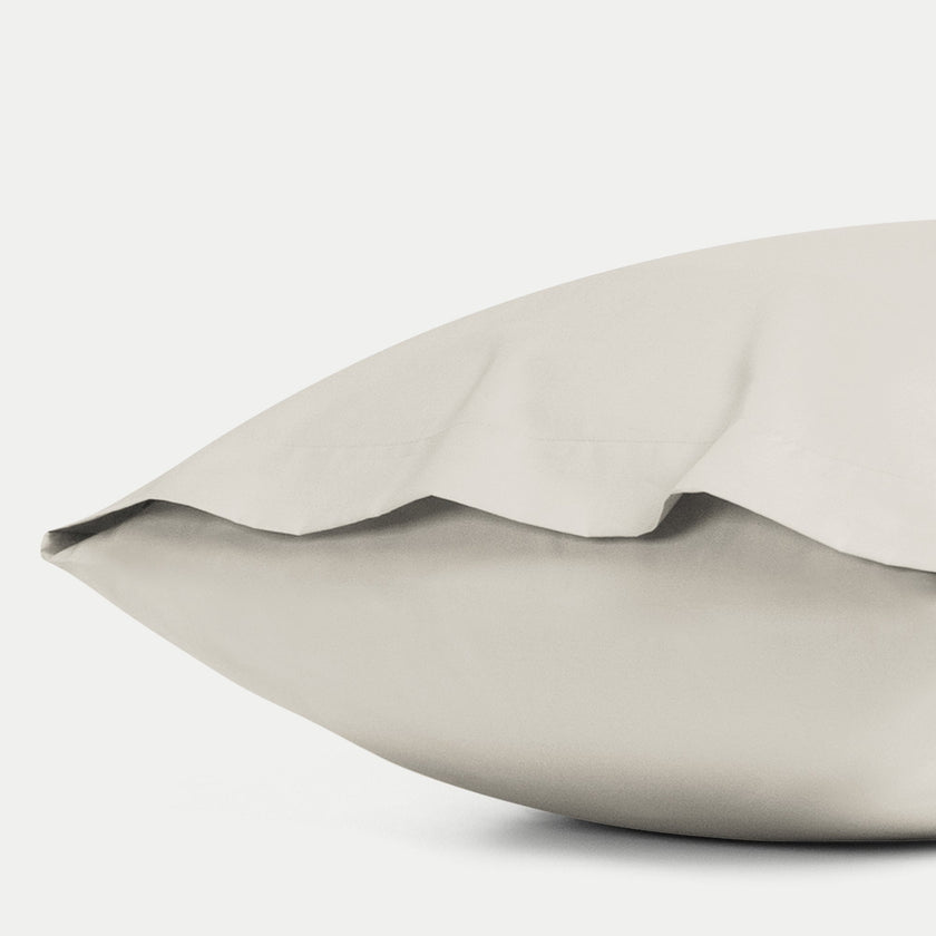 2er-Set Kissenbezüge Ägyptische Baumwolle Perkal 400 TC | Greige