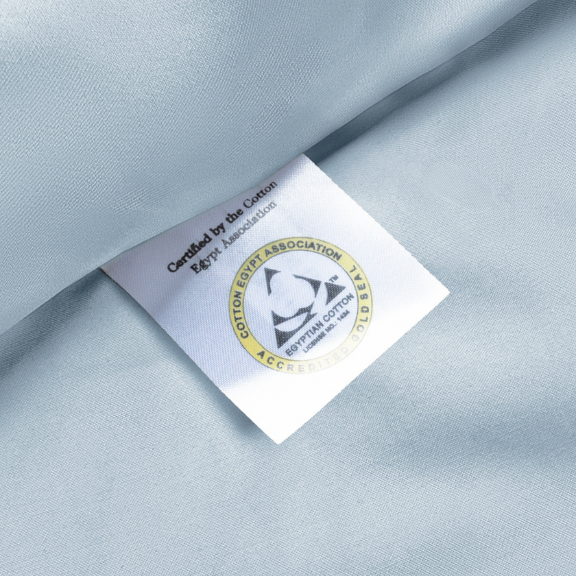 2er-Set Kissenbezüge Ägyptische Baumwolle Satin 400 TC | Pastellblau