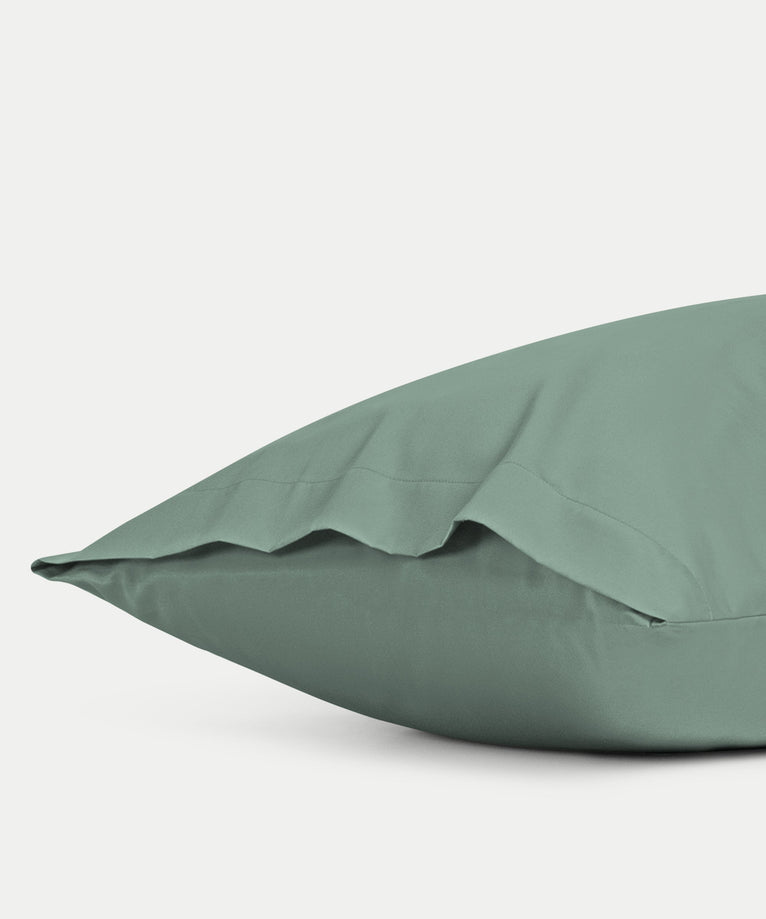 Kinder Kissenbezug Ägyptische Baumwolle Satin 400TC Sage Green - Petit Hôtel