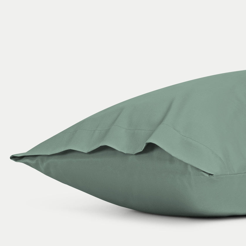 Kinder Kissenbezug Ägyptische Baumwolle Satin 400TC Sage Green - Petit Hôtel