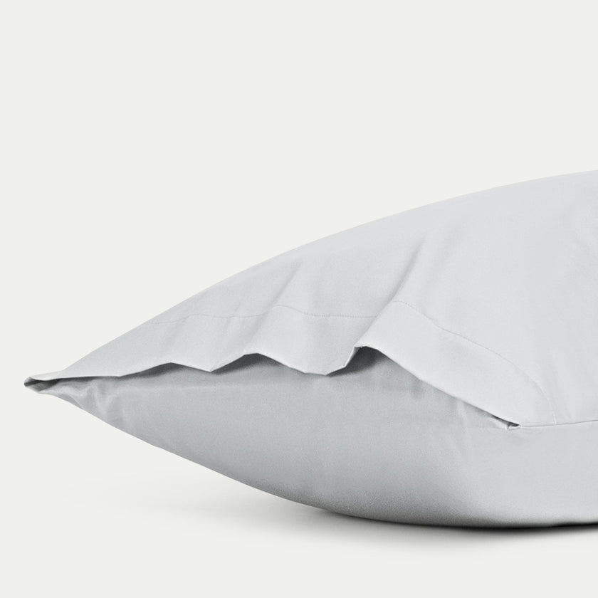 2er-Set Kissenbezüge ägyptische Baumwolle 400TC Satin | Silbergrau