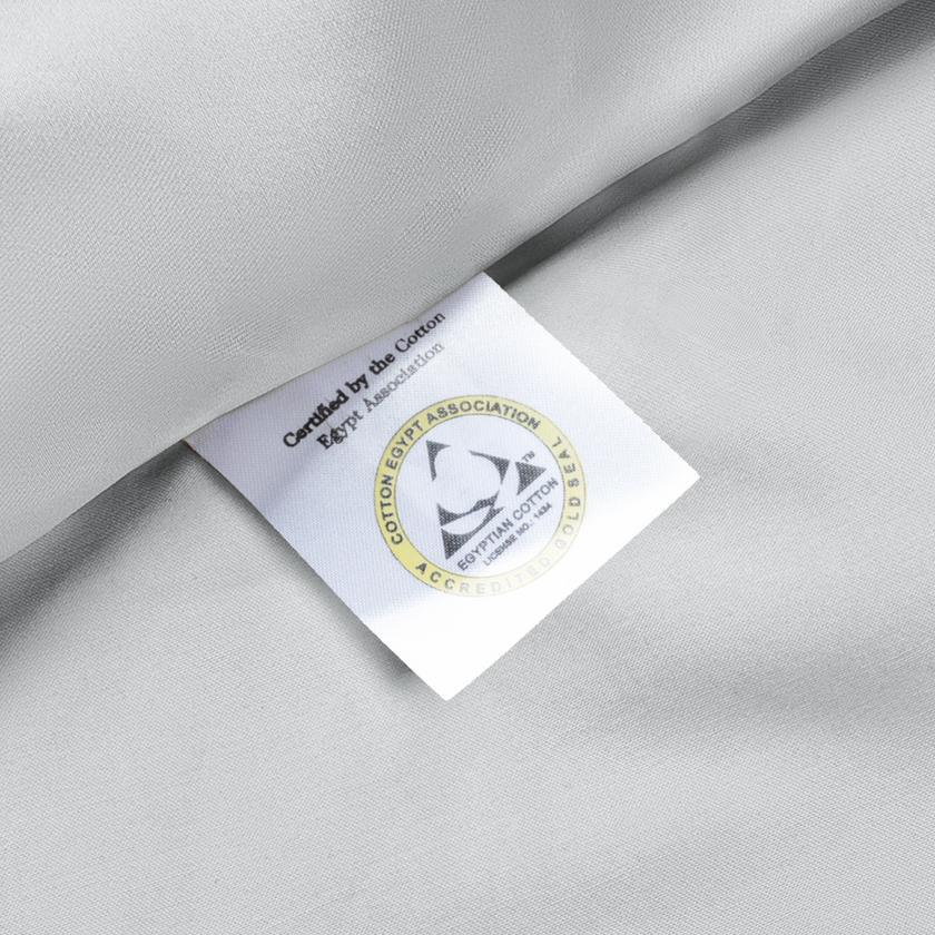 2er-Set Kissenbezüge Ägyptische Baumwolle Satin 400 TC | Silbergrau