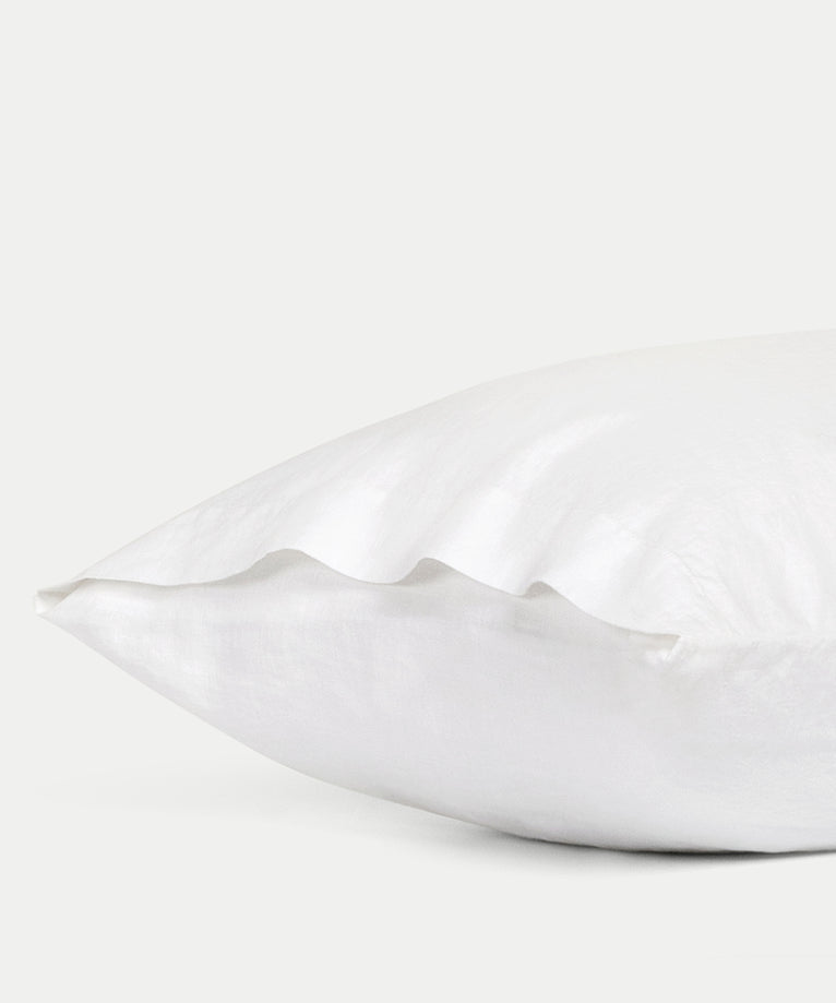 2er-Set Kissenbezüge Gewaschenes Leinen | Weiß