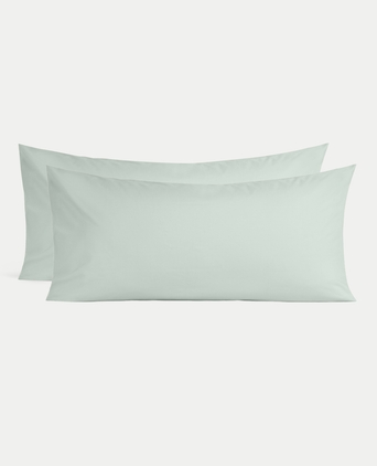 Set aus 2 Kissenbezügen ägyptische Baumwolle 400TC Perkal | Pastel Green Set aus 2 Kissenbezügen ägyptische Baumwolle 400TC Perkal | Pastel Green