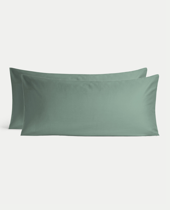 Set von 2 Kissenbezügen ägyptische Baumwolle 400TC Satin | Sage green Set von 2 Kissenbezügen ägyptische Baumwolle 400TC Satin | Sage green