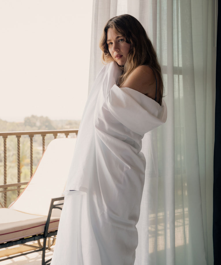 Bettlaken Ägyptische Baumwolle Perkal 400TC | Weiß