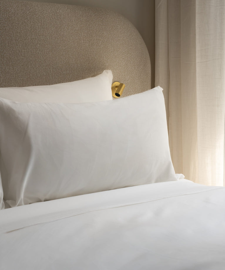 Egyptian Cotton Percale 400TC Duvet Cover Set | White