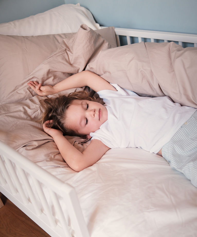 Kinder Bettwäsche Set Ägyptische Baumwolle Perkal 400TC Latte - Petit Hôtel