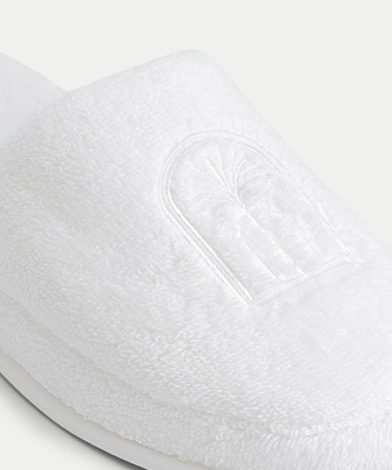 Bademantel und Hausschuhe Geschenkset | Weiß