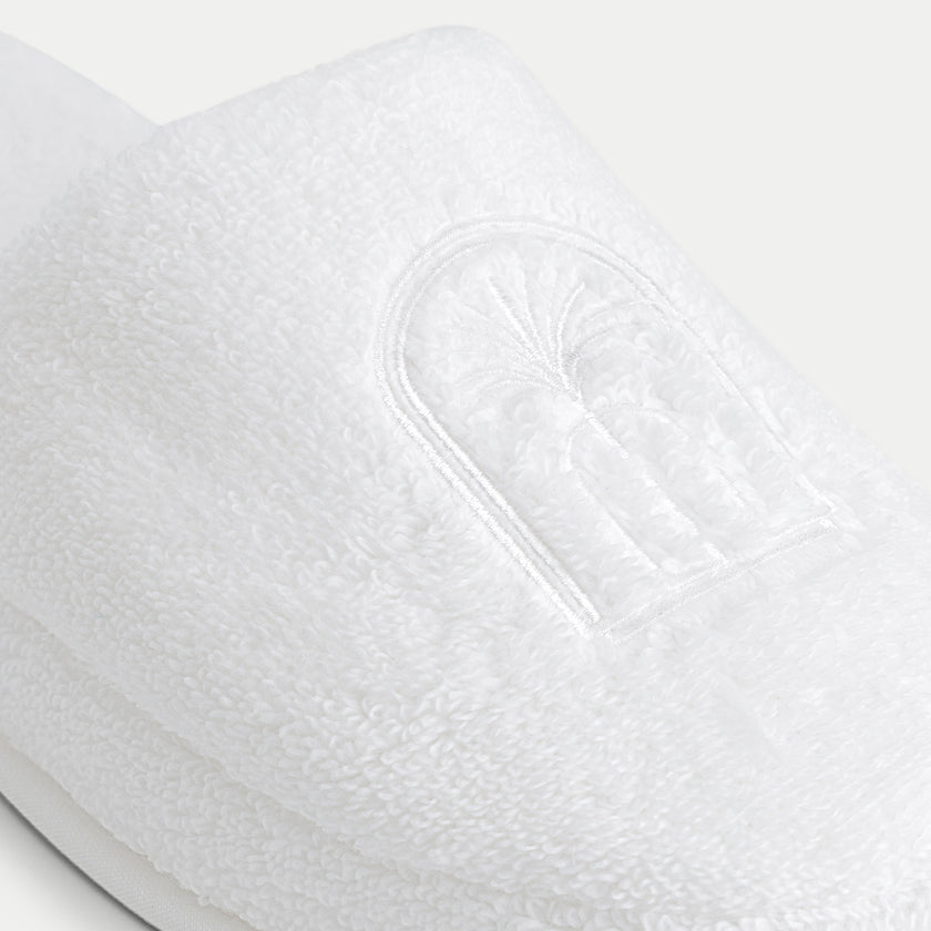 Bademantel und Hausschuhe Geschenkset | Weiß
