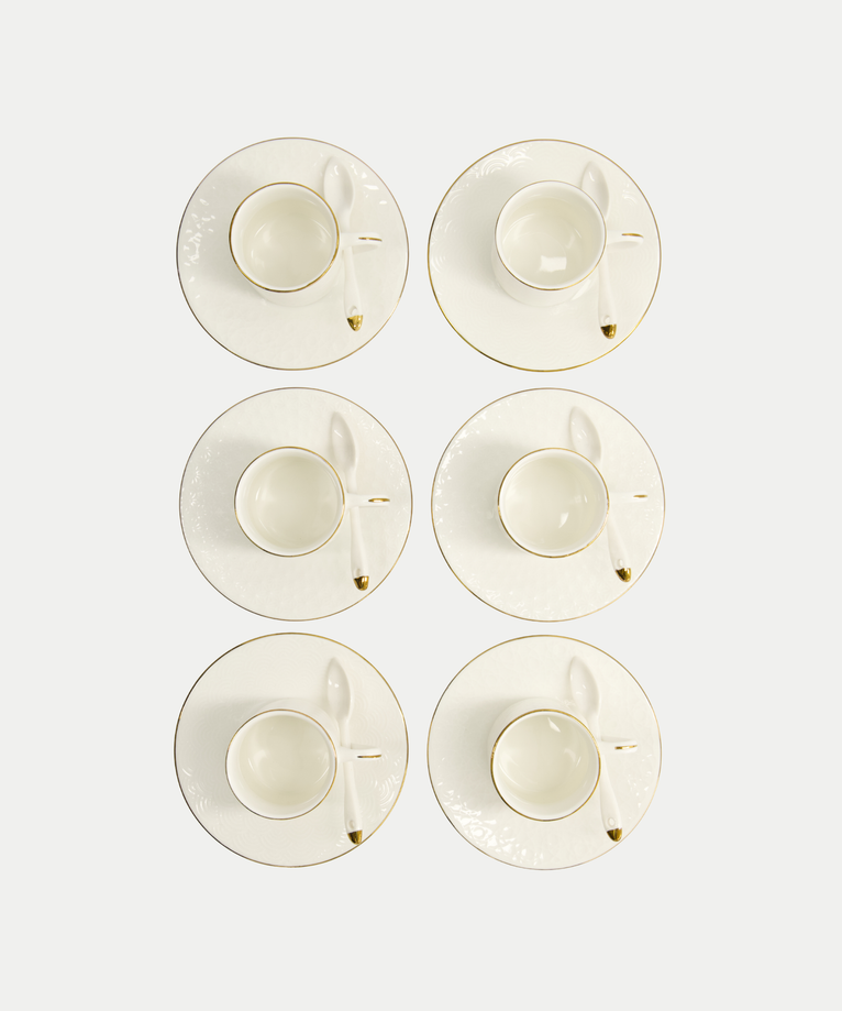 Tokyo Design Studio – Nippon White Gold Rim Espresso-Set (18-teilig)
