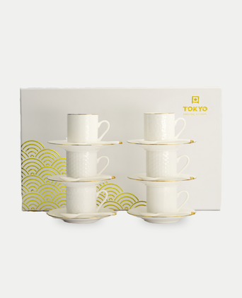 Tokyo Design Studio – Nippon White Gold Rim Espresso-Set (18-teilig) Tokyo Design Studio – Nippon White Gold Rim Espresso-Set (18-teilig)