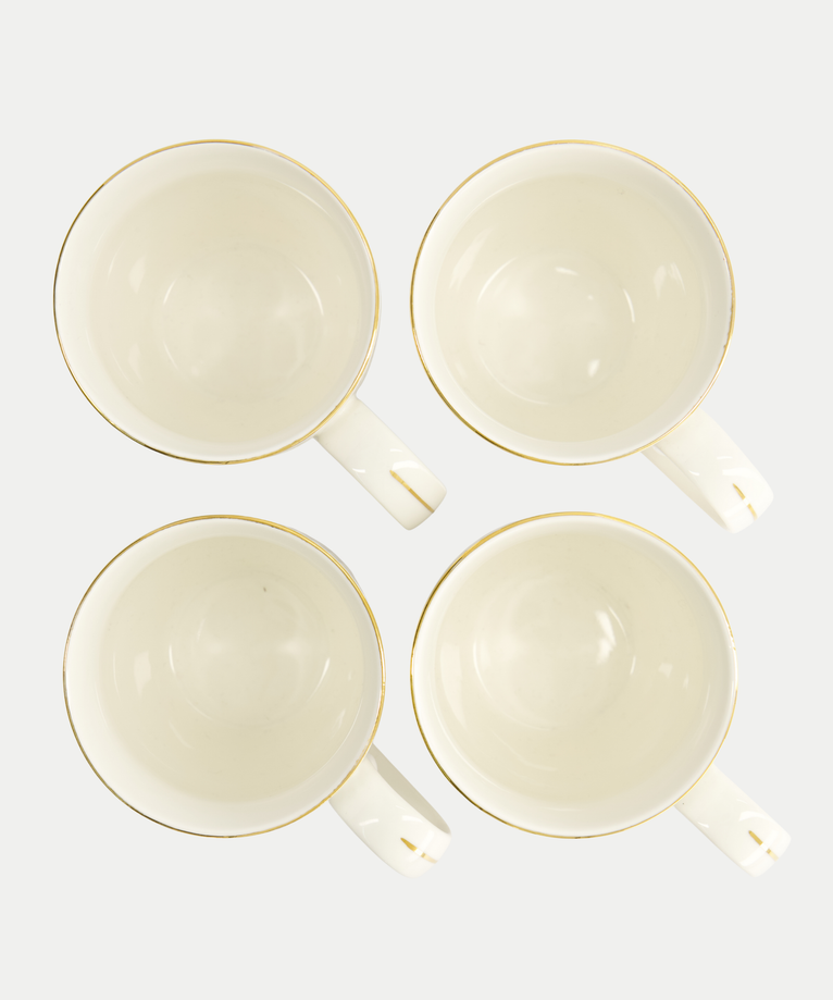 Tokyo Design Studio – Nippon White Gold Rim Tassen-Set (4-teilig)
